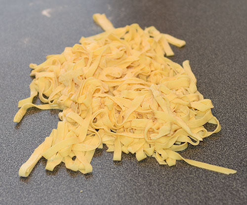 Tagliatelle ferdig oppskåret - klar til koking