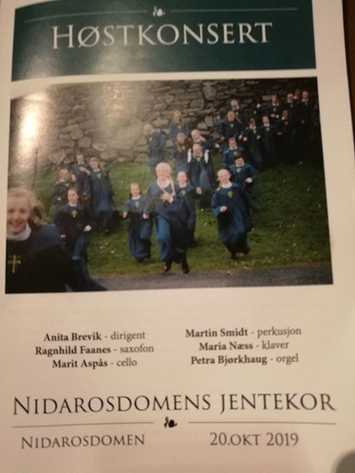 Nidarosdomen, Trondheim, Norway, 20191020 - Høstkonsert med Nidarosdomens jentekor