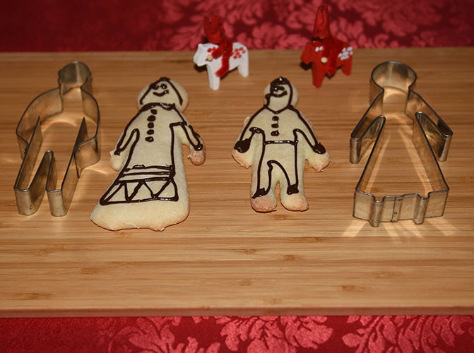 Kakemenn etter oppskrift fra Baker Brun Ingredienser: 750 g Sukker ½ l Vann (lunkent) 1 ss Hornsalt 1 ts Vaniljesukker Ca. 1 kg Hvetemel