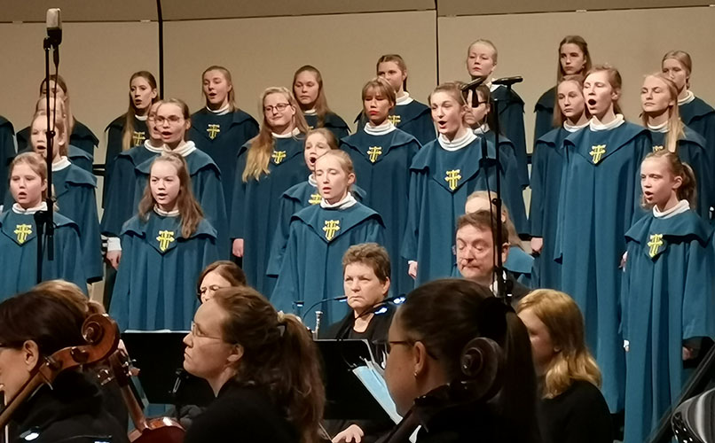 21 desember 2019 Nidarosdomens Jentekor har konsert "Julefryd" i Nidarosdomen, Trondheim, Trøndelag, Norway