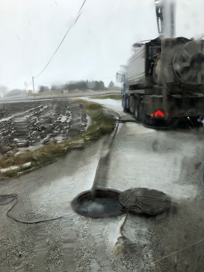 umpebil - oversvømmelse på sommerhuset vårt - mai 2020