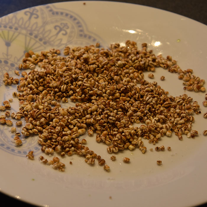 Stekt byggryn: Ingredienser: 3 ss Byggryn (hele) 1 ss Olje (Soya) Salt https://heidisboble.no/ @heidisboble