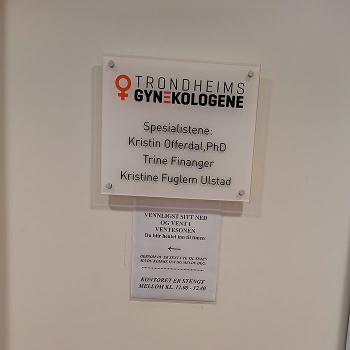 Sirkus Shoppingsenter: Toppen Helsesenter 4 etg. Parkering i parkeringskjeller Adresse: Trondheimsgynekologene Falkenborgvegen 9 7044 Trondheim