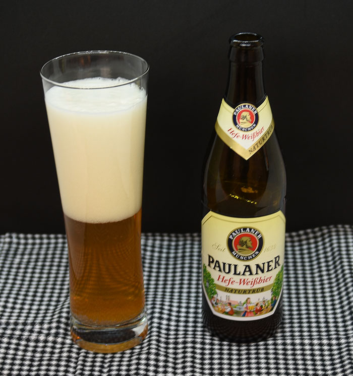 Paulaner Hefe-weissbier fra Paulaner Brauerei, Tyskland  (5,5 %, 50 c)