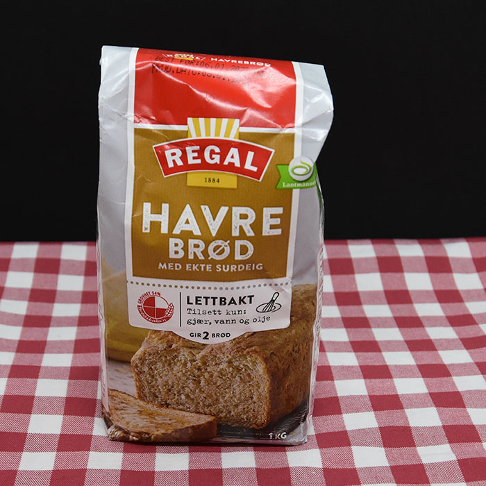 Regal Havrebrød (brødmiks fra Regal) Ingredienser 1 pk Gjær 1 pk Havrebrødmel (1 kg) 6 dl Vann (kaldt) 2 ss Olje (raps) https://heidisboble.no/ @heidisboble