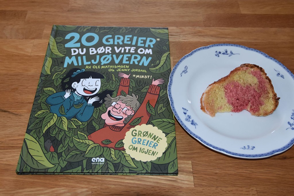 Mathismoen, Ole og Jordahl, Jenny (2022) «20 greier du bør vite om miljøvern», Ena Vigmostad og Bjørke OG Candy- cane formkake Ingredienser 350 g Smør 5 dl Sukker 4 Egg 1 ss vaniljesukker ½ ts Peppermynte ekstrakt (valgfritt) 7 ½ dl Hvetemel 6 ss Maisenna 2 ts Bakepulver 2 ½ dl Melk Konditorfarge (rød) Glasur og pynt: Melis Vann 2 ss Candy canes (knuste) https://heidisboble.no/ @heidisboble