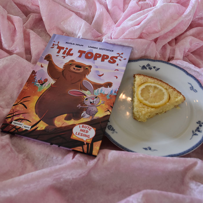 Houm, Nicolai og Steffensen, Sandra (2022) «Til Topps» Vigmostad og Bjørke OG Svigermors Sitronkake Ingredienser: 100 g Smør 125 g Sukker 2 Egg 2 ½ dl Hvetemel ¾ ts Bakepulver ¾ dl Melk 1 ts Sitronsaft ½ Sitron (raspet skall) https://heidisboble.no/ @heidisboble