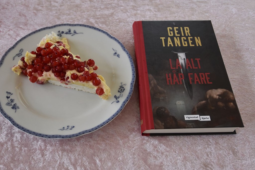 Tangen, Geir (2022) «La alt håp fare», Vigmostad og Bjørke OG Pavlova med vaniljekrem og rips Ingredienser: BUNN: 4 Eggehviter 250 g Sukker 2 ts Vaniljesukker 2 ts Maizenamel 1 ts Hvitvinseddik ½ ts Salt Vaniljekrem: 5 dl Melk 4 Eggeplommer 75 g Sukker 50 g Maizena 2 ts Vaniljesukker (eller ½ Vaniljestang) Pynt: 1 porsjon Vaniljekrem 3 dl Kremfløte Rips https://heidisboble.no/ @heidisboble