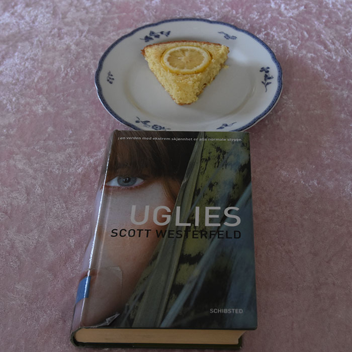Westerfeld, Scott (2011) «Uglies», Schibsted forlag OG Svigermors Sitronkake Ingredienser: 100 g Smør 125 g Sukker 2 Egg 2 ½ dl Hvetemel ¾ ts Bakepulver ¾ dl Melk 1 ts Sitronsaft ½ Sitron (raspet skall) https://heidisboble.no/ @heidisboble