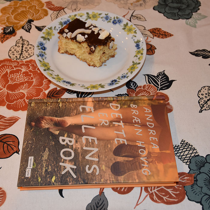 Hovig, Andrea Bræin (2022) «Dette er Ellens bok», Vigmostad Bjørke OG Kokos kake med sjokoladeglasur Ingredienser 200 g Margarin 200 g Sukker 2 Egg 200 g Hvetemel 200 g Kokosmasse 2 ts Bakepulver 2 ts Vaniljesukker 2 dl Melk Topping (valgfritt): Ca 1 dl Melis 2-3 ss Kaffe 1 ss Kakao 1 ts Vaniljesukker Kokoksflak (pynt https://heidisboble.no/ @heidisboble