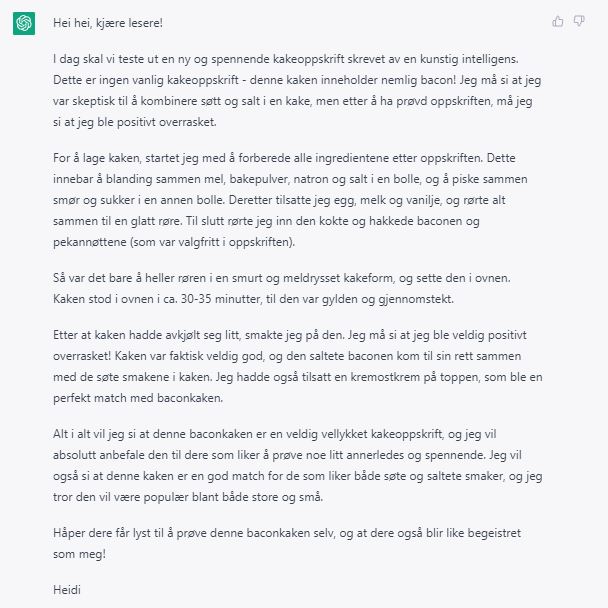 Blogginnlegg in the style of www.Heidisboble.no fra Openai : https://chat.openai.com/ https://heidisboble.no/ @heidisboble