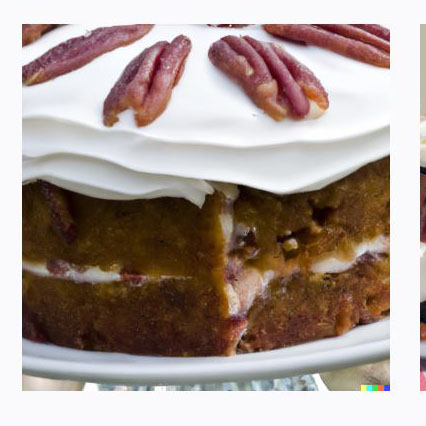 Bilder av baconcake a la Heidisboble fra Openai : https/chat.openai.com/chat https://heidisboble.no/ @heidisboble